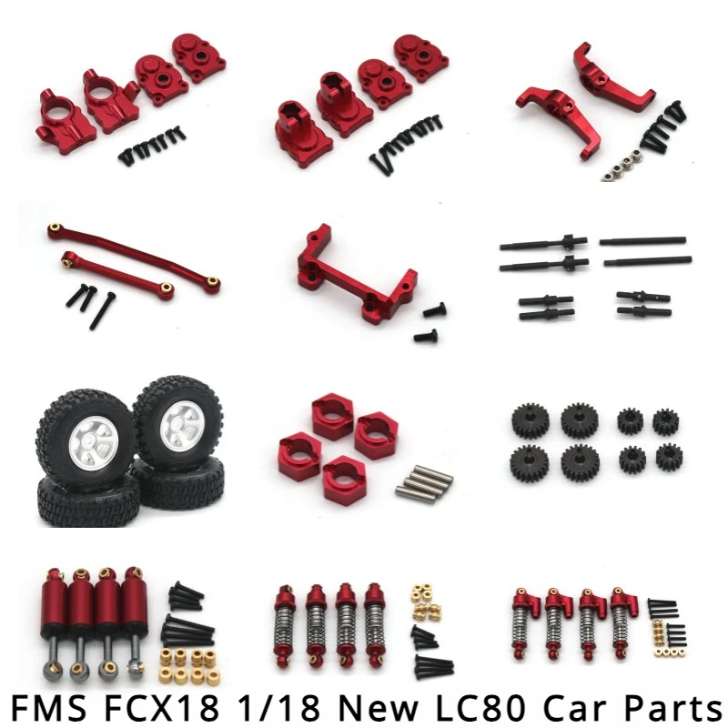 FMS FCX18 1/18 New LC80 Climbing Car RC Remote Control Car Metal Upgrade Parts Summary