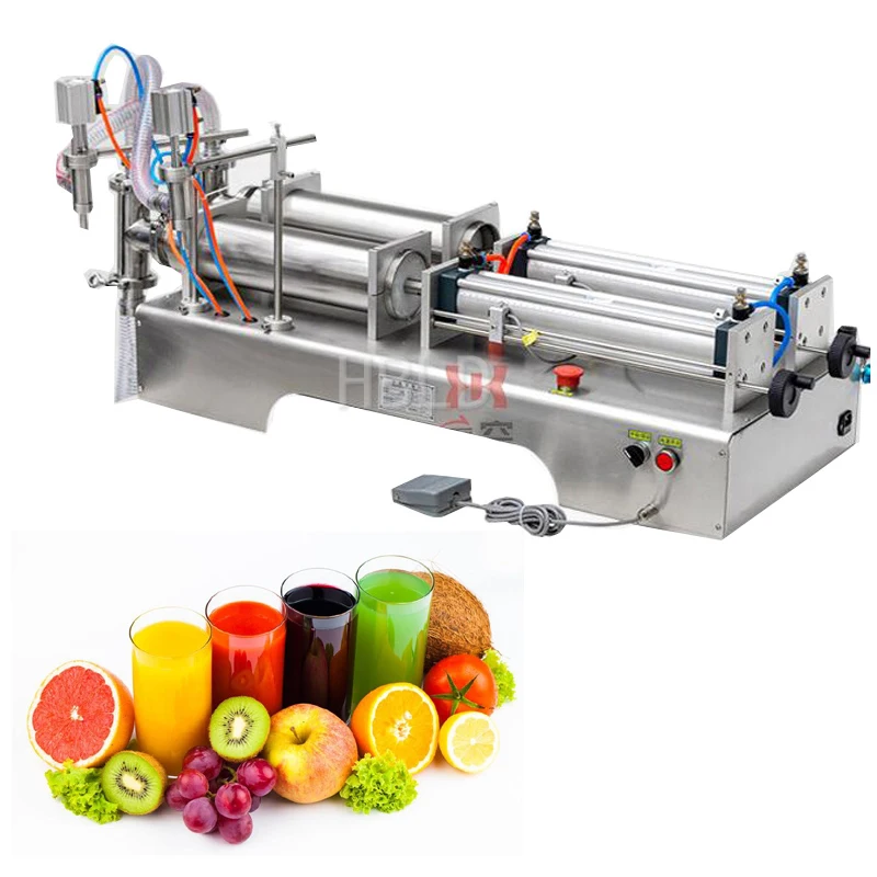 

Household Double Nozzle Liquid Filling Machine Beverage Spring Juice Packaging Machine