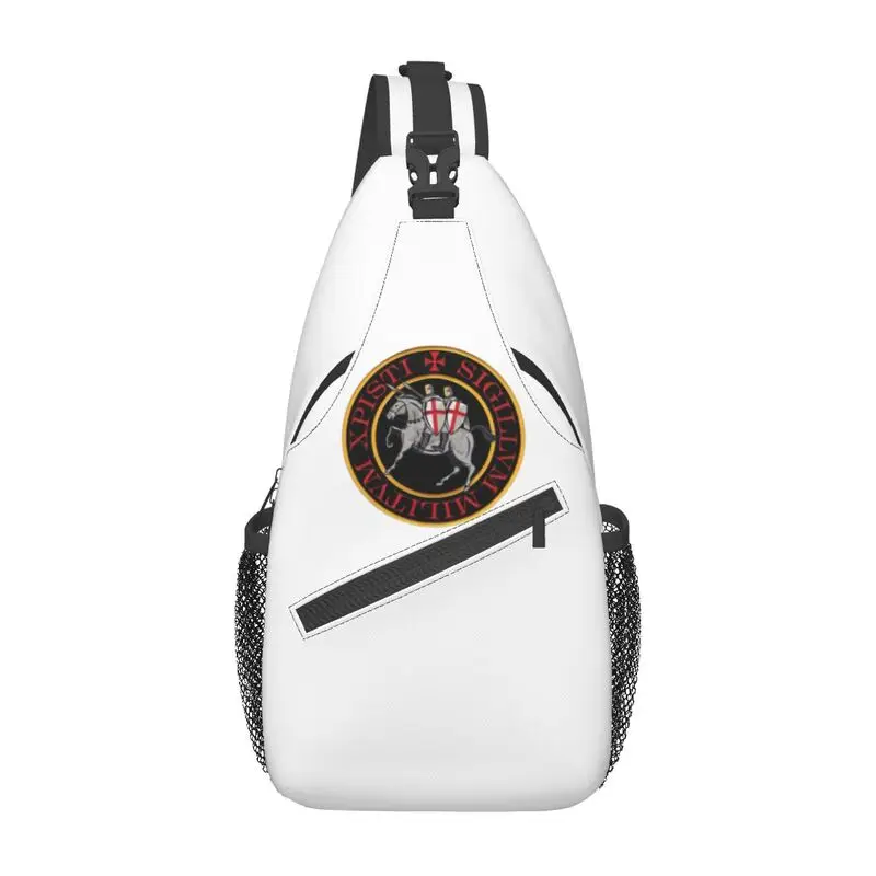 Soldiers Of The Christ Templar Sling Chest Bag Knights Templar Crusader Crossbody Shoulder Backpack for Men Cycling Daypack