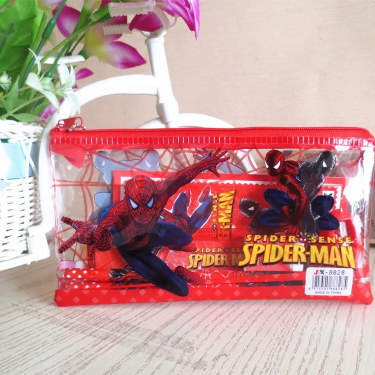 مجموعة أدوات قرطاسية دمى التحالف المنتقمون ، ممحاة ، قلم رصاص ، ماكينة حلاقة ، دفتر صغير ، جائزة المدرسة الابتدائية ، هدية رياض الأطفال