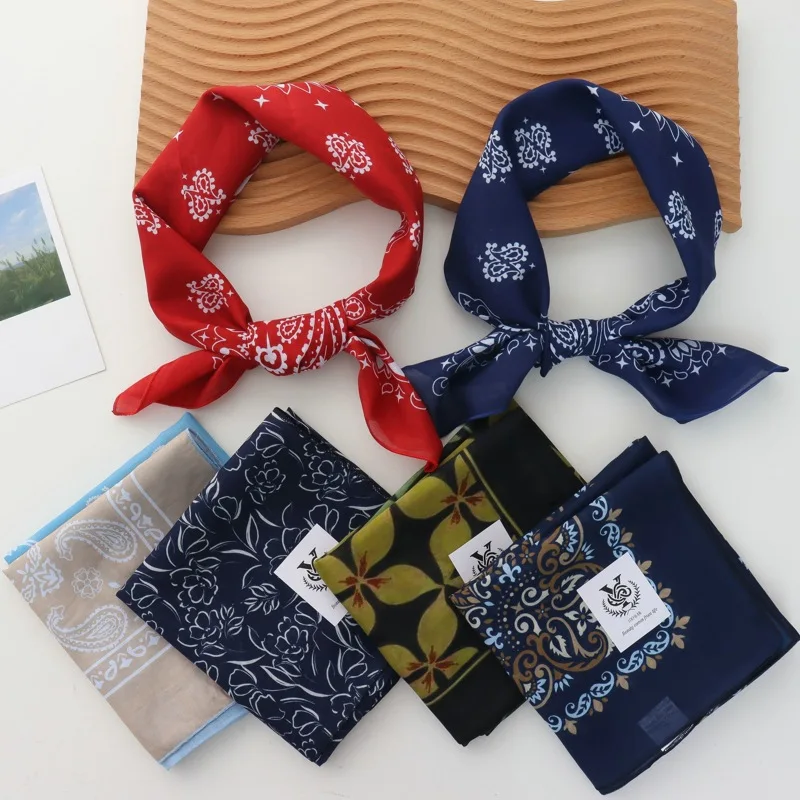 

Paisley Square Scarf 100% Cotton Scarf Women 2025 New Scarf Women's High Sense Series Neck Accessories Neck Band Decoration