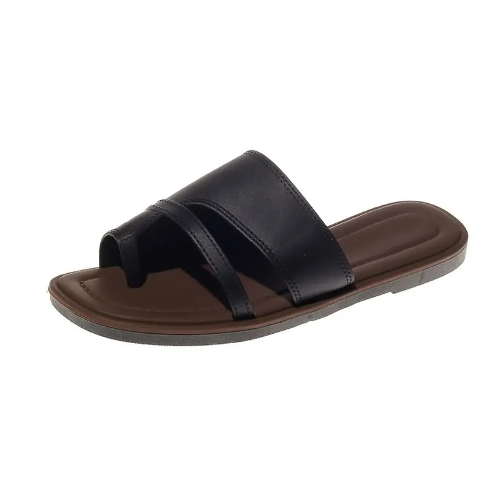 New Flat Sole Flip Flops Lightweight Thong Style Slide Sandals Solid Color Non Slip Thong Sandals Vacation Casual