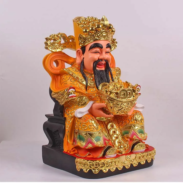 Wholesale Buddha God statue HOME SHOP Altar Bring money Good luck of wealth Recruit CAI SHEN YE Mammon