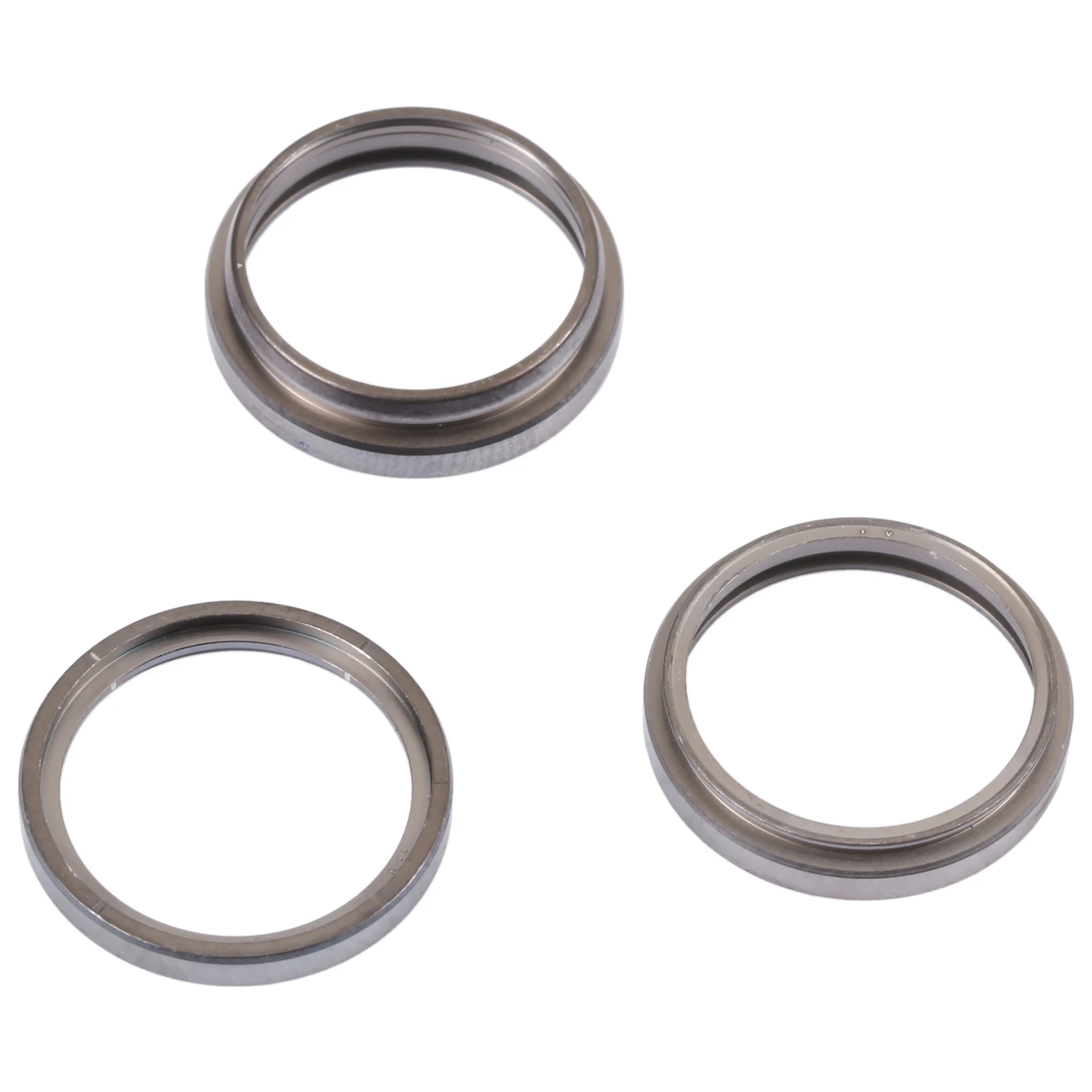 For iPhone 14 Pro 3PCS Rear Camera Glass Lens Metal Outside Protector Hoop Ring(Grey) 