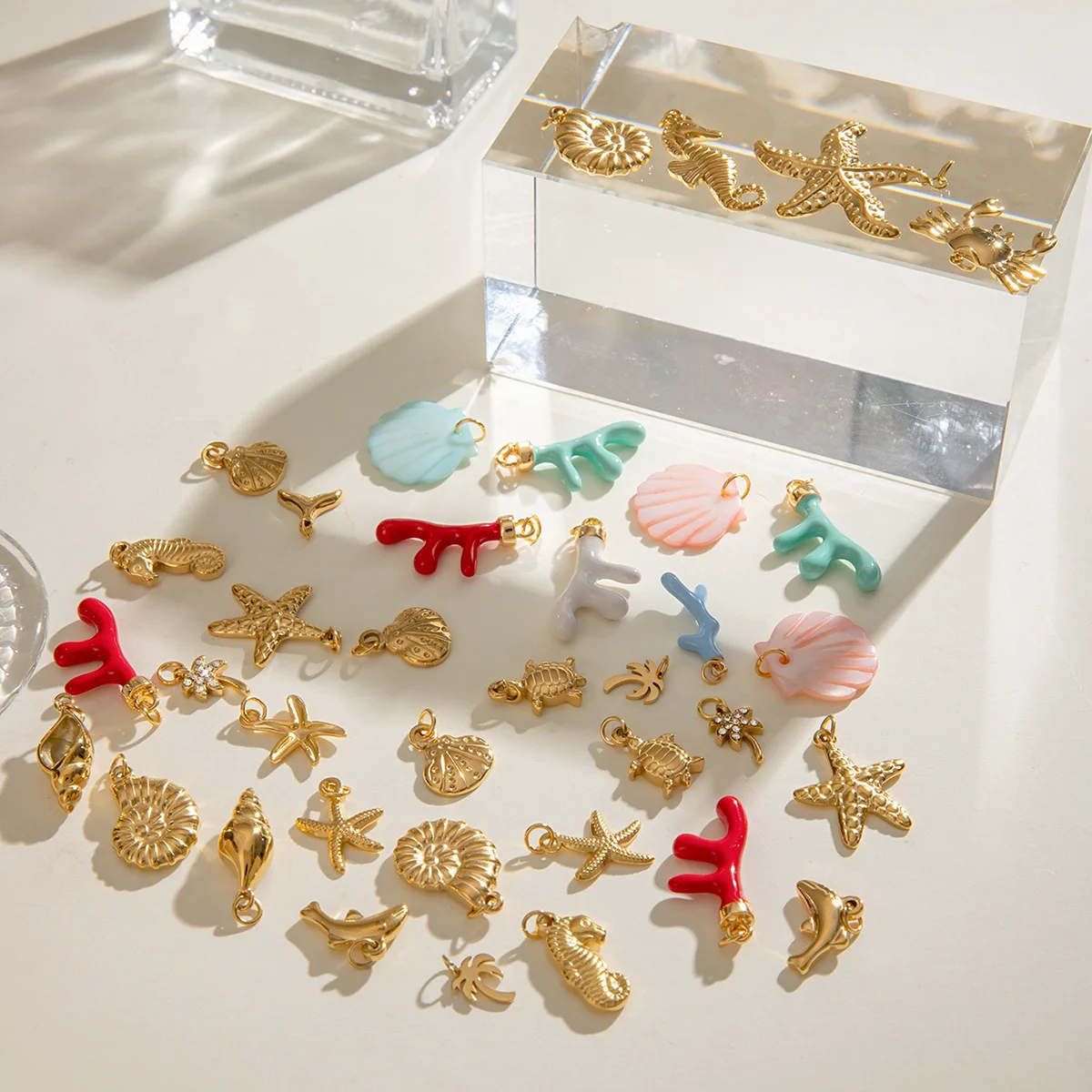 

Titanium Steel Ocean Drop Oil Jewelry Accories Ele Cute Stainl Steel Cross-Border Accories Faionable Accories