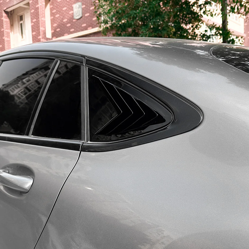 Car Rear Window Shutter Cover Trim For Mercedes Benz GLC Coupe C253 2016-2022 Window Louver Side Vent Trim Glossy black