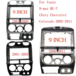Car Accessories 2 Din 9 Inch Android Radio GPS Fascia Panel Audio Video Frame Dash Board Mount Kit for Isuzu D-max 2001-2012
