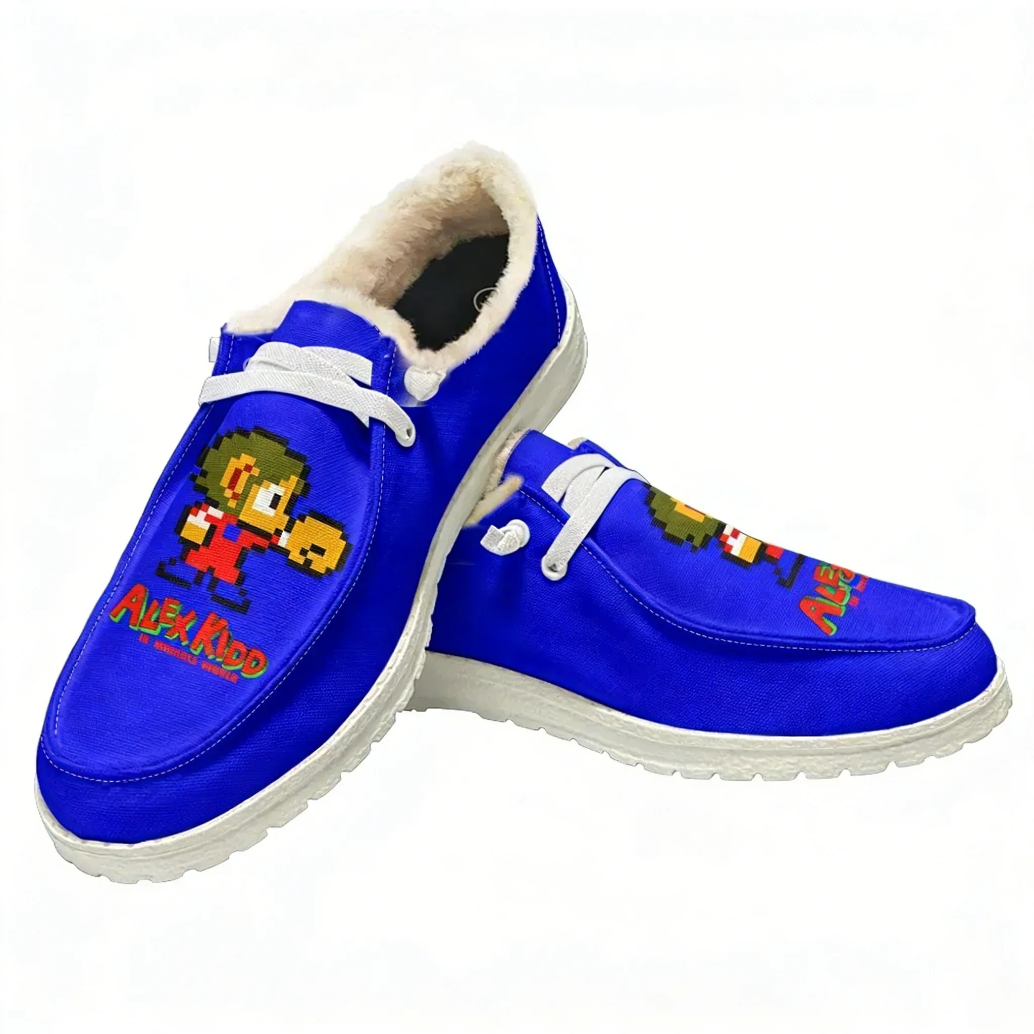 

Повседневная обувь Alex Kidd Plush, обувь на плоской подошве, мужская и женская дышащая повседневная легкая обувь для улицы, обувь для пар, изготовленная на заказ
