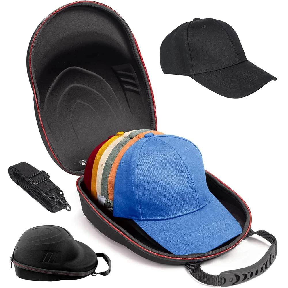 1 Pc Hard Baseball Hat Carrier Storage Case Hat Travel Case for Baseball Caps Baseball Hat Organizer with Carrying Handle
