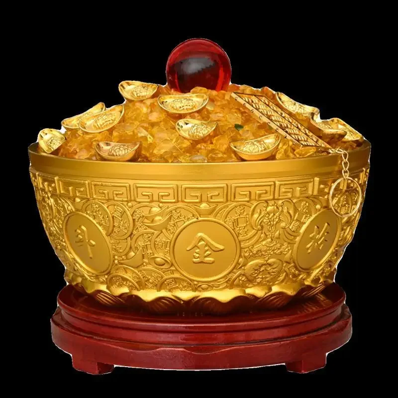 

Pure Copper Treasure Bowl Ornament Money Jar Shop Living Room Home Living Room Decoration Gift