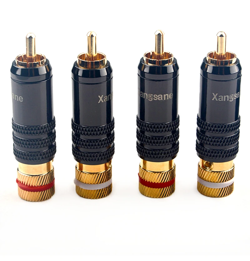 Hifi 4pcs rca מחברים WBT-0144 זכר קו תקע wbt 0144 Rca תקע ראש לוטוס נחושת Rca מחבר מחבר מחבר
