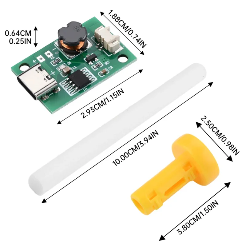 SQPP-8X DC5V одиночный безпереключатый модуль увлажнения распыления DIY ультразвуковой распылитель TYPE-C печатная плата увлажнителя