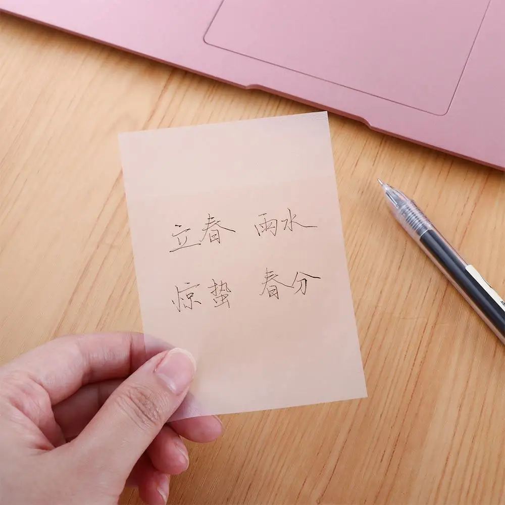 เครื่องเขียนสติกเกอร์ Self Adhesive Notepad Planner สติกเกอร์ Daily To Do List PET MeMO Pad โปร่งใส Sticky Notes