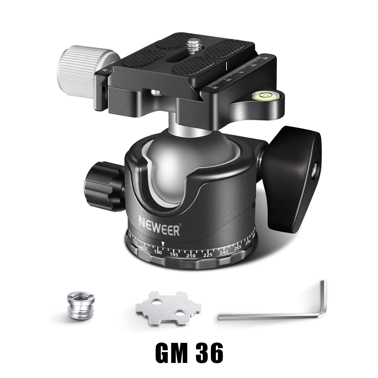 NEEWER GM36 36mm Metal Panorama Low Profile Camera Tripod Ball Head 38mm Arca quick-release plate 360° panning base