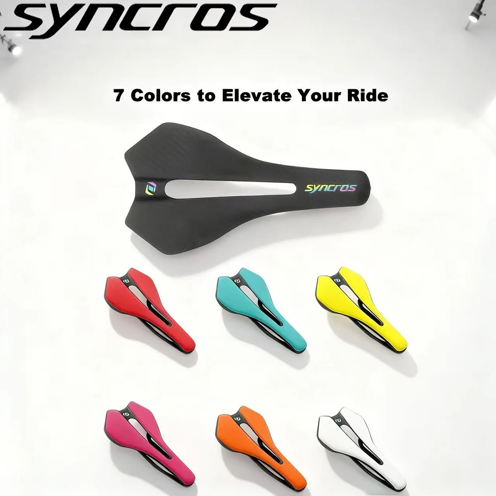 

SYNCROS Ultralight 85g Full Carbon Racing Saddle - 7 Vibrant Colors, for MTB & Gravel Bikes, New Dual-Track Design