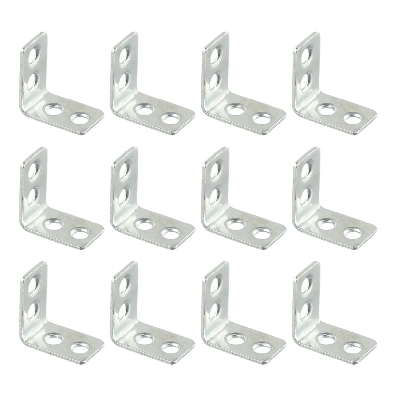 12pcs L-Shaped Corner Brackets Metal Corner Braces Drawer Shelf Wall Bracket Fixing Right Angle Corners Brace Furniture Hardware