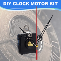 32mm Long Shaft DIY Quartz Clock Movement Mechanism with 5 Different Pairs Hands Wall Clock Repair Parts Replacement Rich