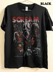 Ghostface screamホラー映画トレーナー、ユニセックスTシャツ、kh0183