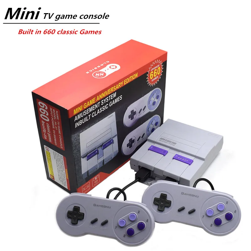 

Mini TV Video Game Console built in 660 classic Games Video Game Console 8 Bit Game With Dual Gamepads PAL&NTSC