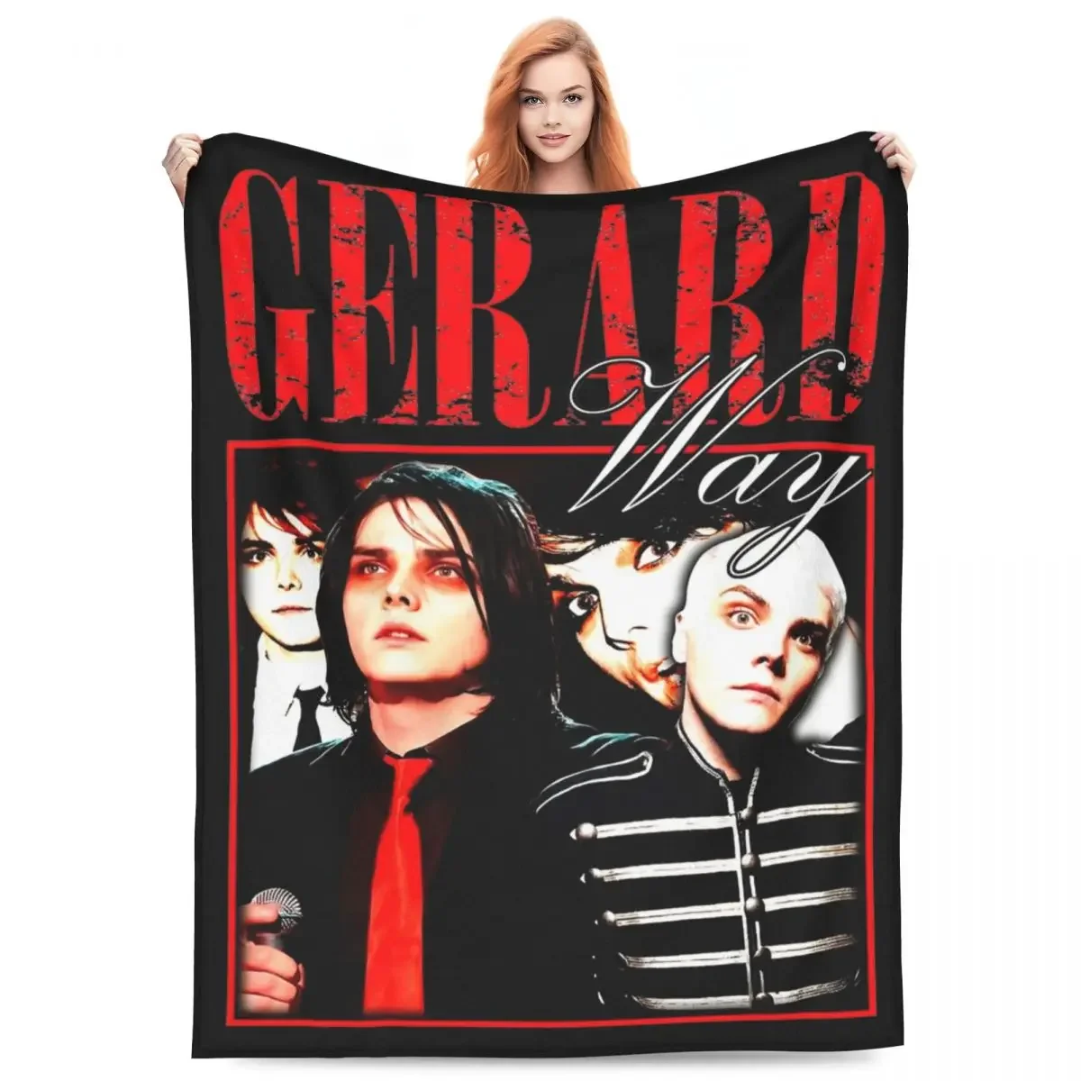 Gerard Way MCR Blankets Coral Fleece Plush Summer Multifunction Super Soft Throw Blanket for Bedding Couch Bedspread