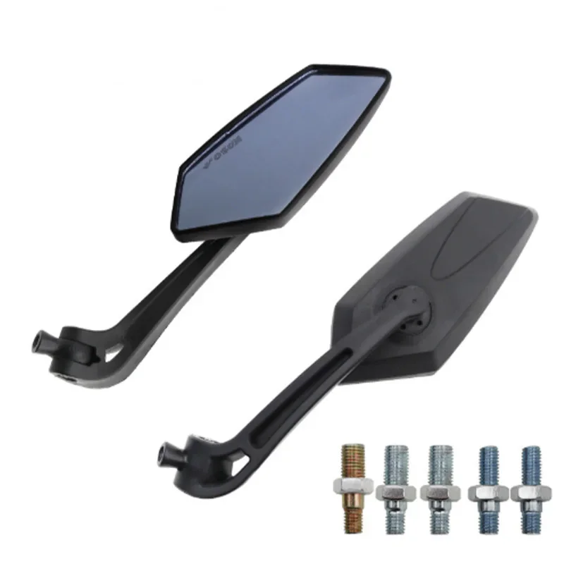 Motorcycle Handlebar Mirror Rearview Motorbike Bars End Mirror Cafe Racer Scooter Moto Mirrors 8/10mm for Yamaha Suzuki Kawasaki image 5