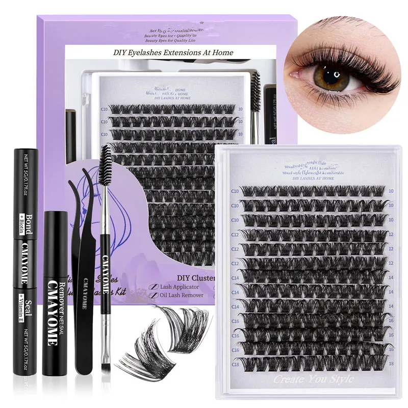 Hot Melt DIY Segmented False Eyelash Set Large Capacity Single Cluster False Eyelash Exquisite Gift Set Lashes