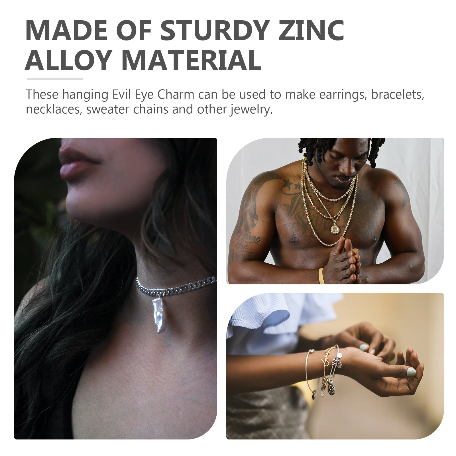 

22 шт., подвески для ювелирных изделий от сглаза, подвесные разъемы «сделай сам», прочные подвески из сплава для ожерелья, браслета, подарки для рукоделия