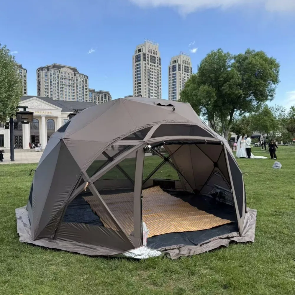 Octagonal Spherical Camping Tent Large Space Scalable Viewable Quick Open Waterproof Windproof Outdoor Hiking Travel Picnic Tent