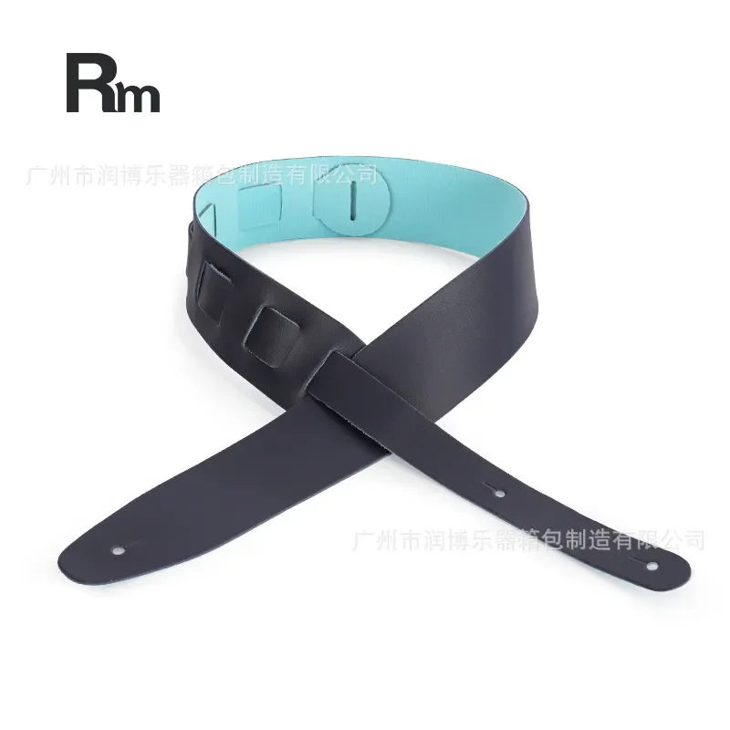 Wide Thickened Leather Guitar Strap with Anti-drop Buckle for Electric Guitar and Bass Durable Shoulder Strap Direct Sales
