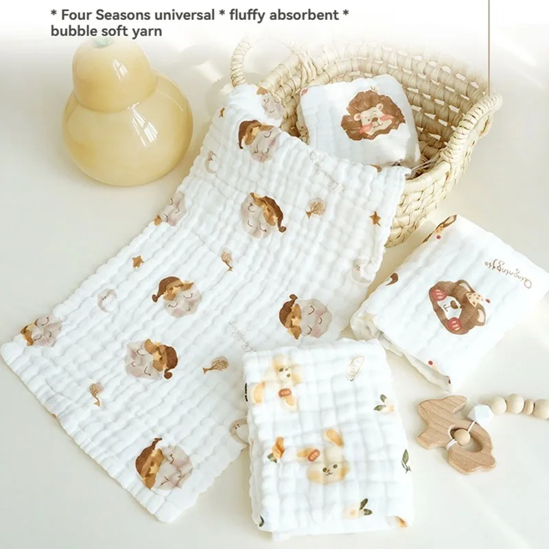 

Baby Towel Set – 6-Layer Absorbent Hooded Bath Towel, Washcloths & Face Cloths for Newborns & Toddlers, Great Easter Gift