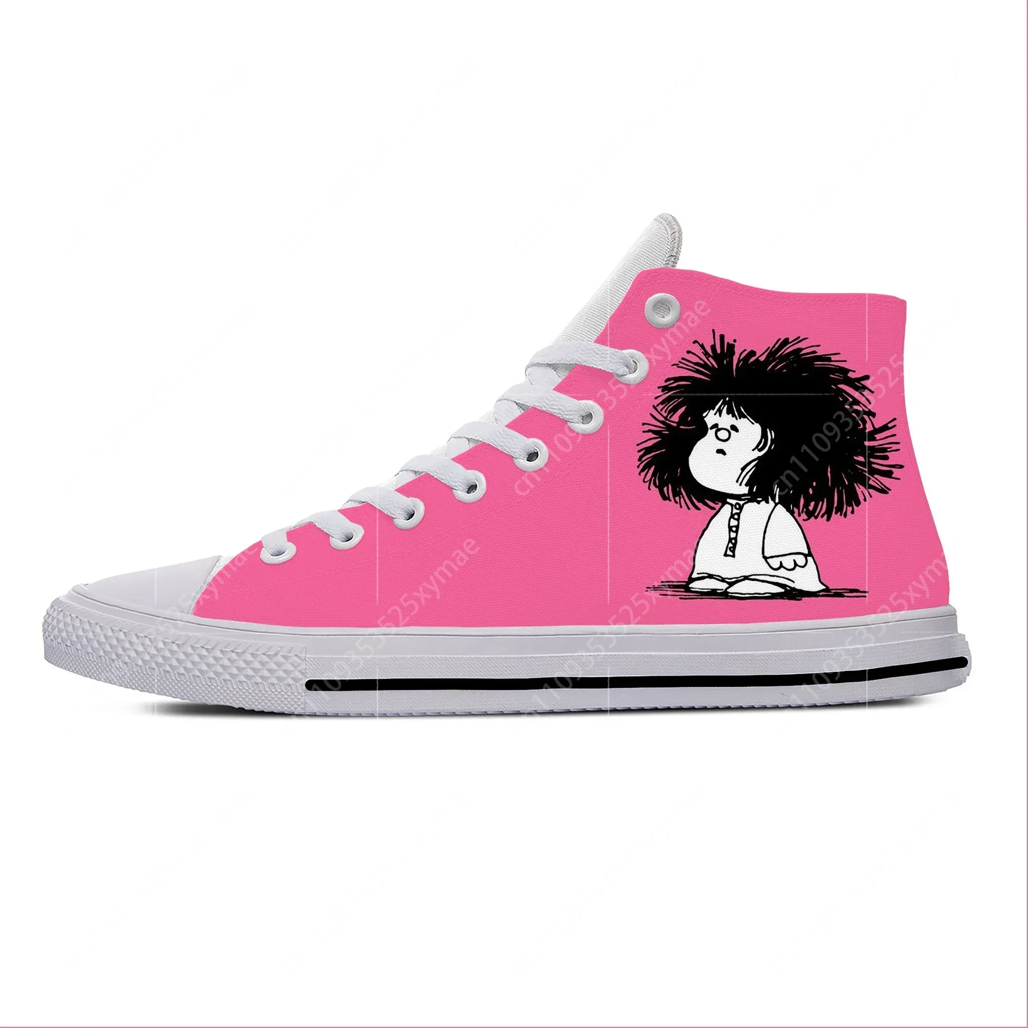 Anime Manga Cartoon Comic Mafalda Cute Fashion Casual Cloth Shoes High Top Lightweight Breathable 3D Print Men Women Sneakers