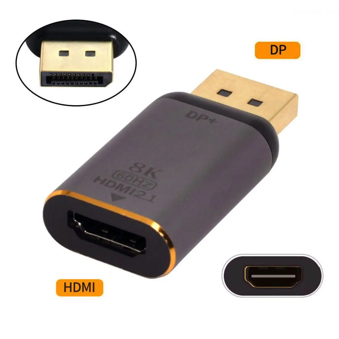 ChenYang CY DP DisplayPort 1.4 Source Male to HDTV 2.0 Display 8K 60hz UHD 4K Female Monitor Connector Adapter