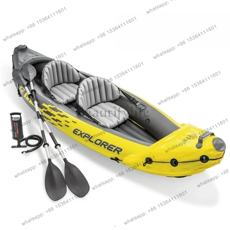 

Single double kayak inflatable boat fishing boat thickened rubber boat folding canoe