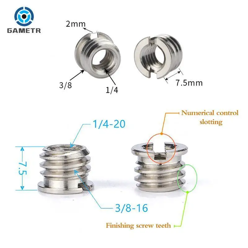 1 шт., универсальный адаптер для камеры 1/4-3/8 дюйма