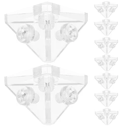 10pcs Clear Acrylic Corner Brackets Reliable Support For Box Shelf Fixation Easy Install Reusable Acrylic Corner Brace