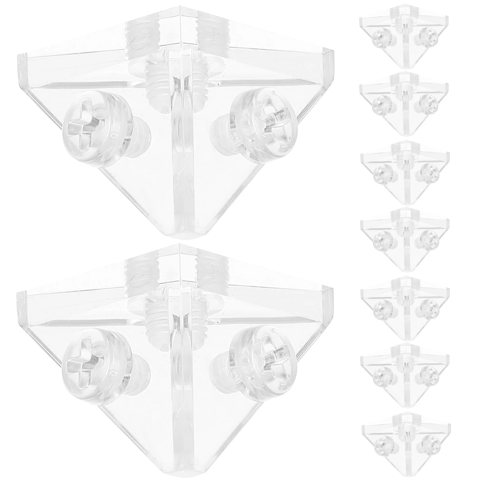 10pcs Clear Acrylic Corner Brackets Reliable Support For Box Shelf Fixation Easy Install Reusable Acrylic Corner Brace