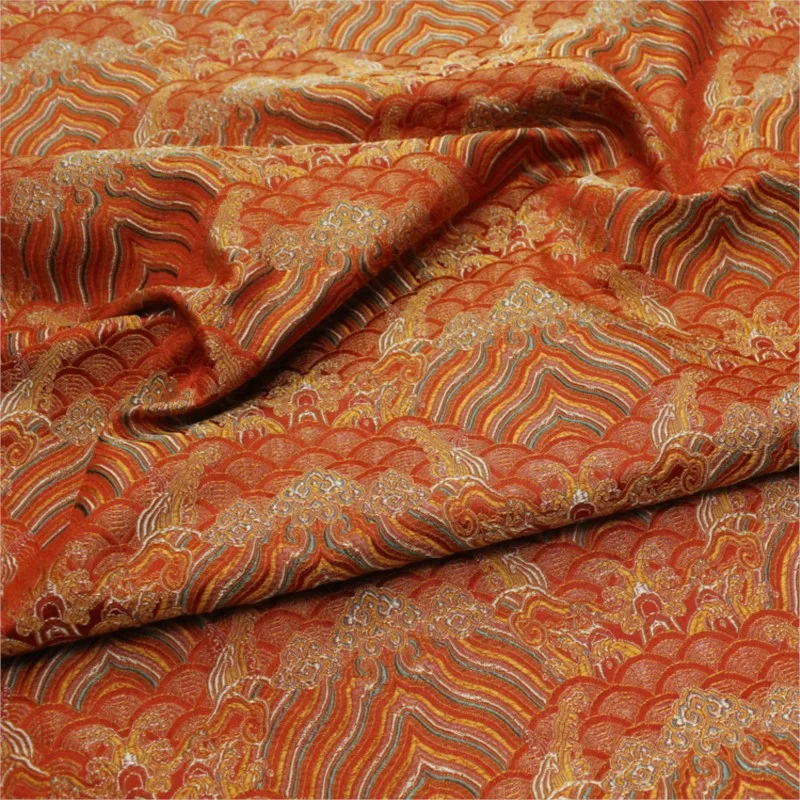 

Chinese-style cheongsam decorated with silk fabric handcrafted throw pillows jacquard brocade sea