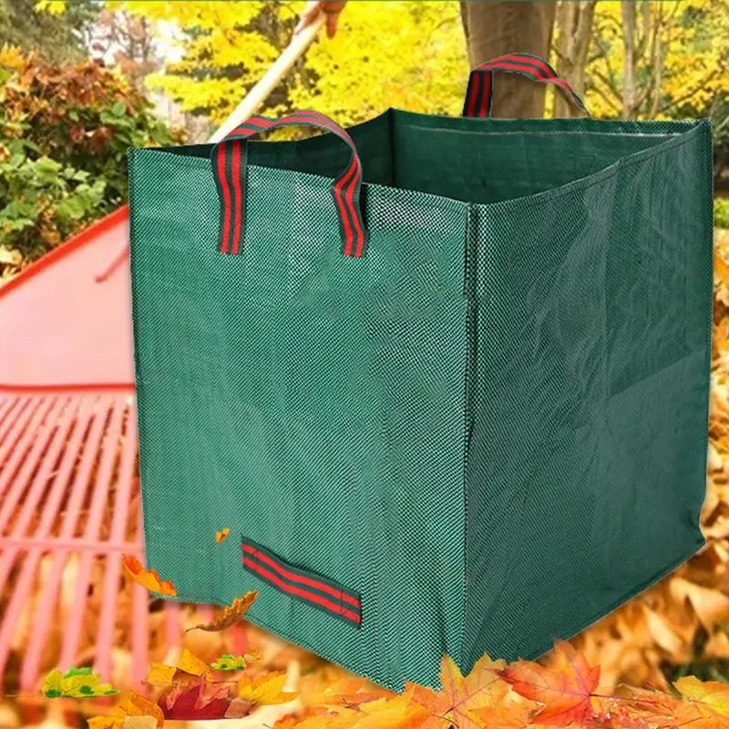 Leaf Bags Reusable 125/270L Lawn Bags Garden Clippings Bags Yard Trash Bags Harvest Straw Bags Large Capacity Yard Trash Bags