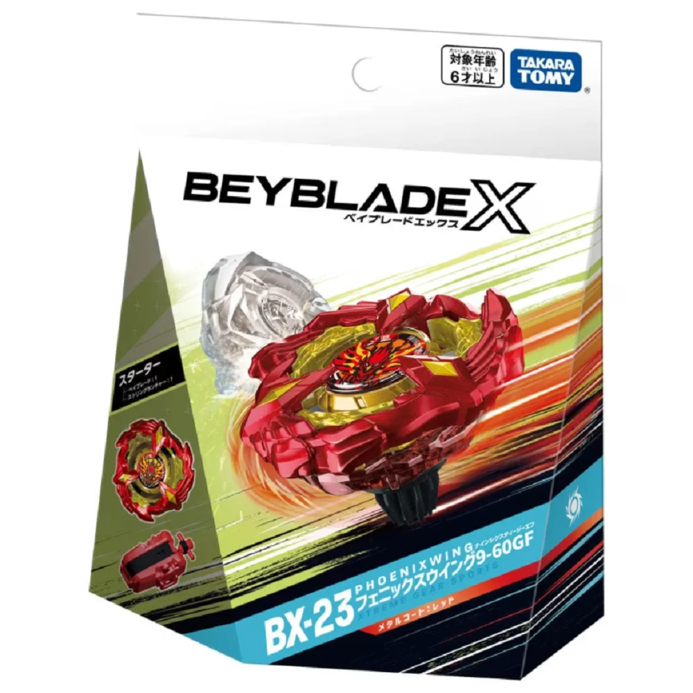 Original Takara Tomy Beyblade X BX-23 Starter Phoenix Wing 9-60GF