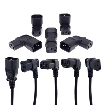 IEC60320 C13 각도 변환기 각도 연장 케이블 C13 ~ C14 PDU 각도 전원 케이블 남성-여성 AC 전원 코드 10A 250V