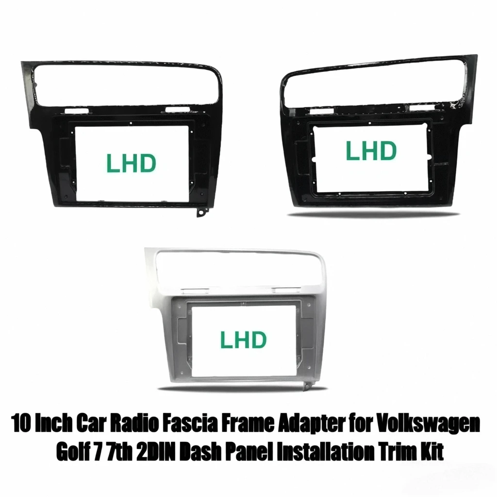 

10-дюймовый автомобильный радиоприемник, адаптер рамки для Volkswagen Golf 7 7th 2DIN, комплект отделки панели приборной панели