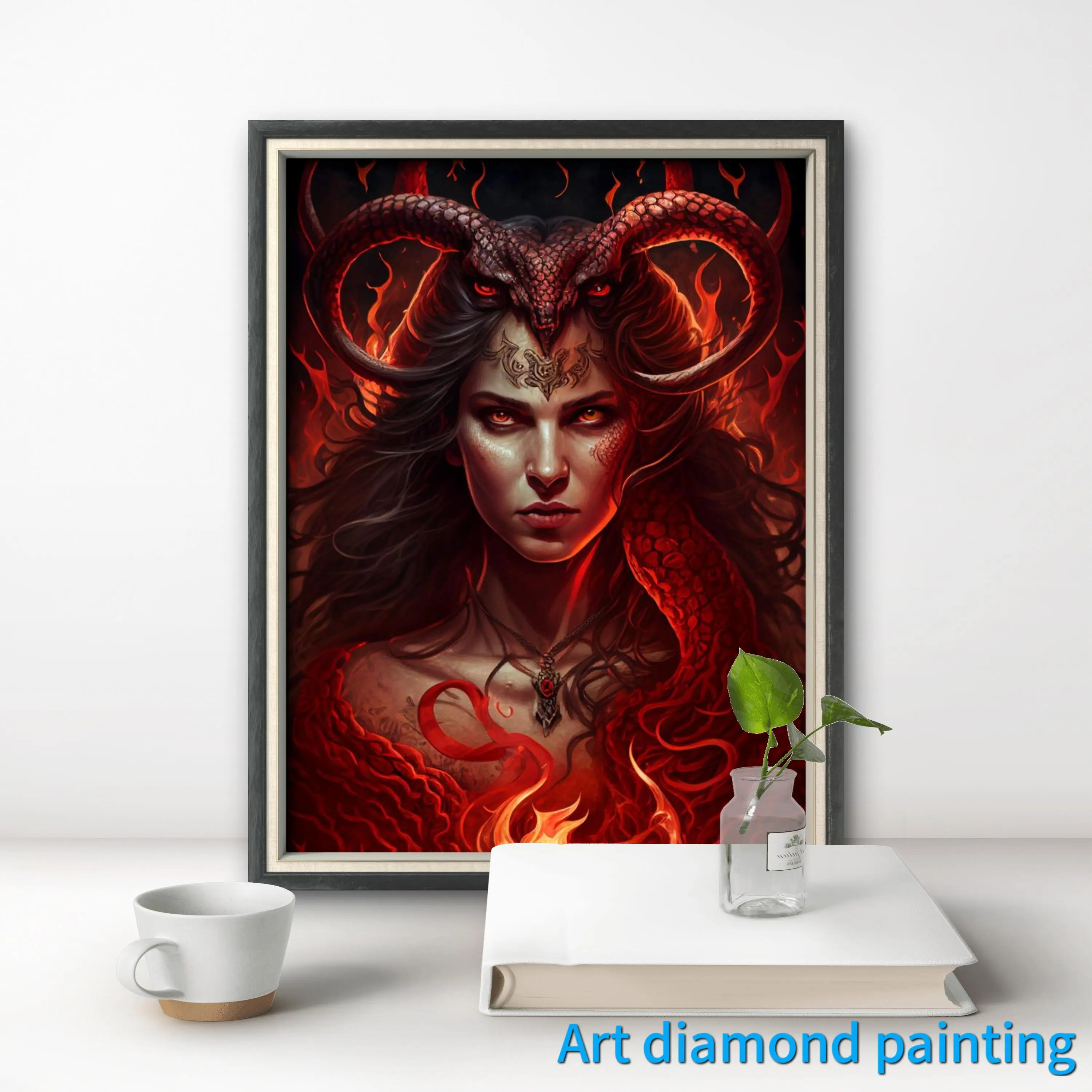 Lilith 5D DIY AB Diamond Painting Embroidery Fantasy Witch Landscape Art Cross Stitch Mosaic Pictures Handmade Home Decor Gift