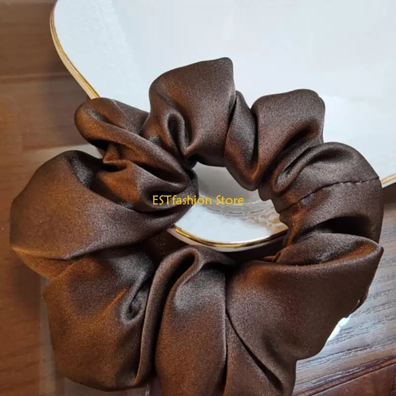 

Y5GC Soft Silk Hairpieces Hair Tie Stretchable Scrunchie for Daily and Party Use