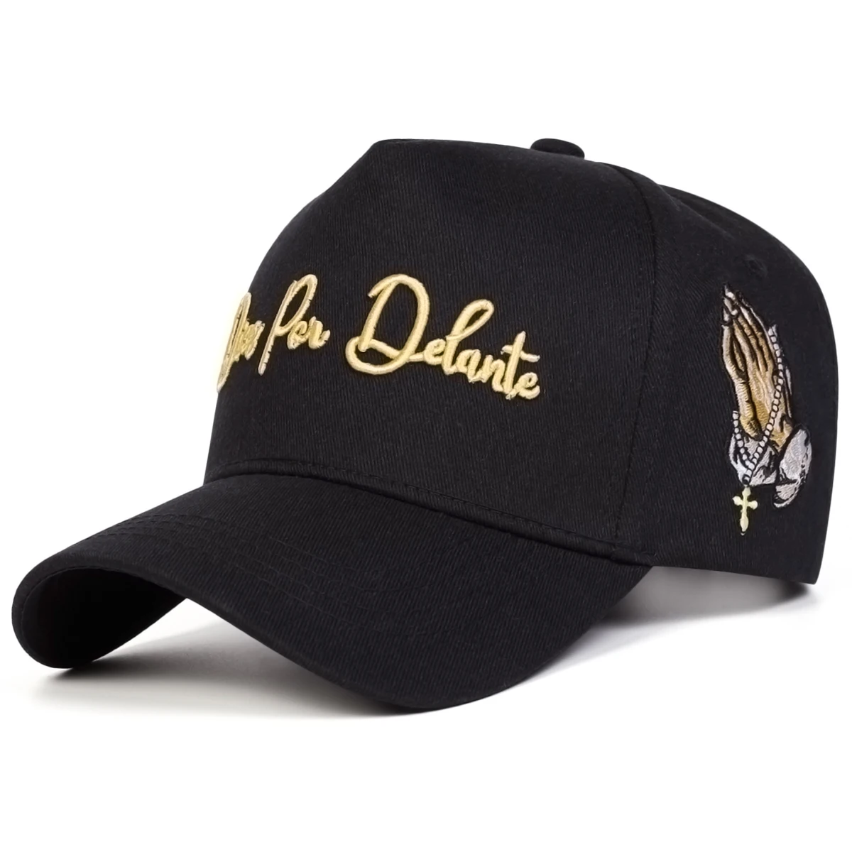 Unisex DIOS POR DELANTE Baseballkappen mit Buchstabenstickerei, Frühling und Herbst, für den Außenbereich, verstellbare Freizeithüte, Sonnenschutzhut, Sportkappe – Detail 2