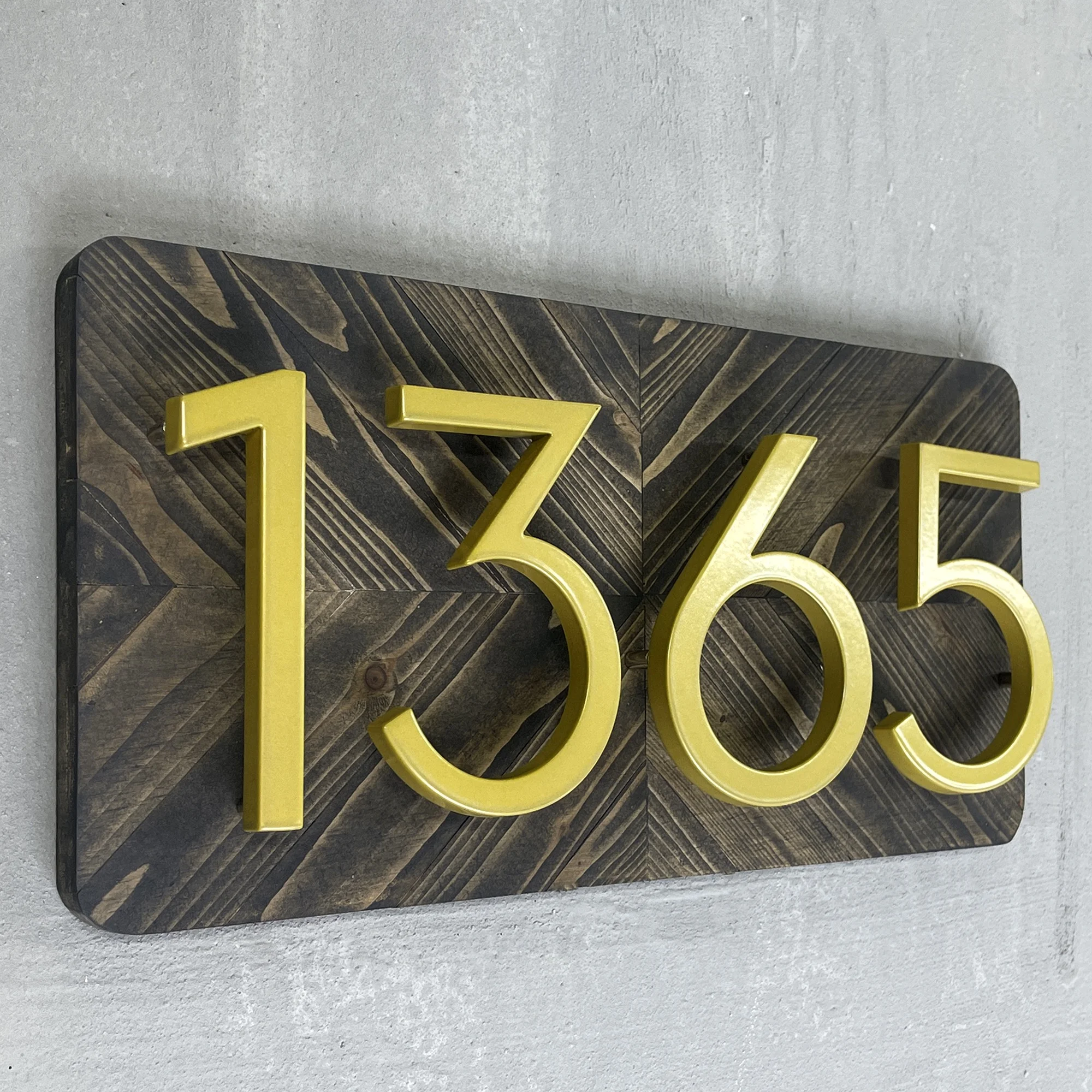 

1pc 125mm Floating House Number Outdoor 5 inch Exterior Zinc Alloy Apartment Door Numbers Mailbox Address Sign #0-9 With Screws