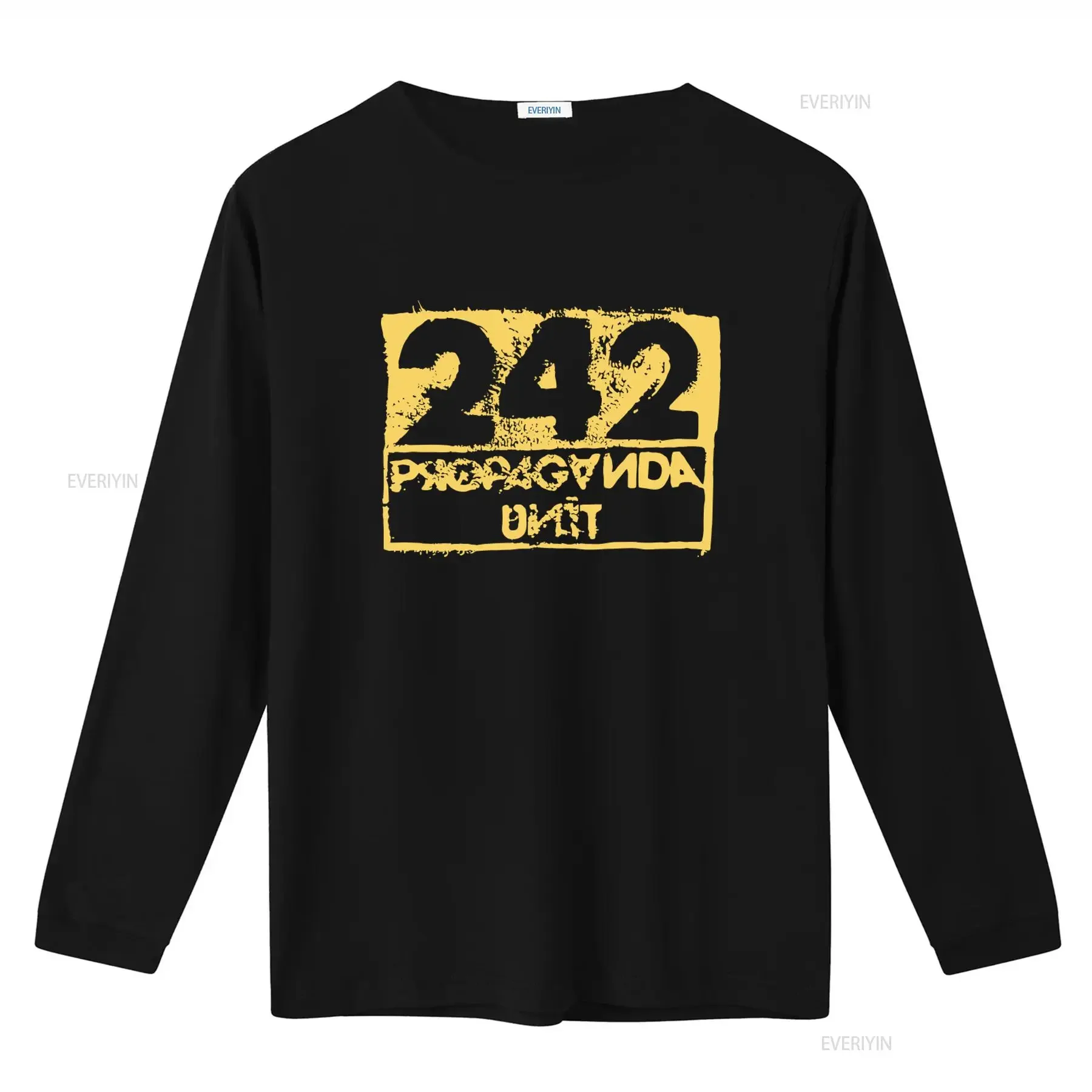 Front 242 Propaganda Unit T Shirt Wax Trax Records Chicago EBM Goth Punk Rave Style vintage Washed Casual streetwear Stretched