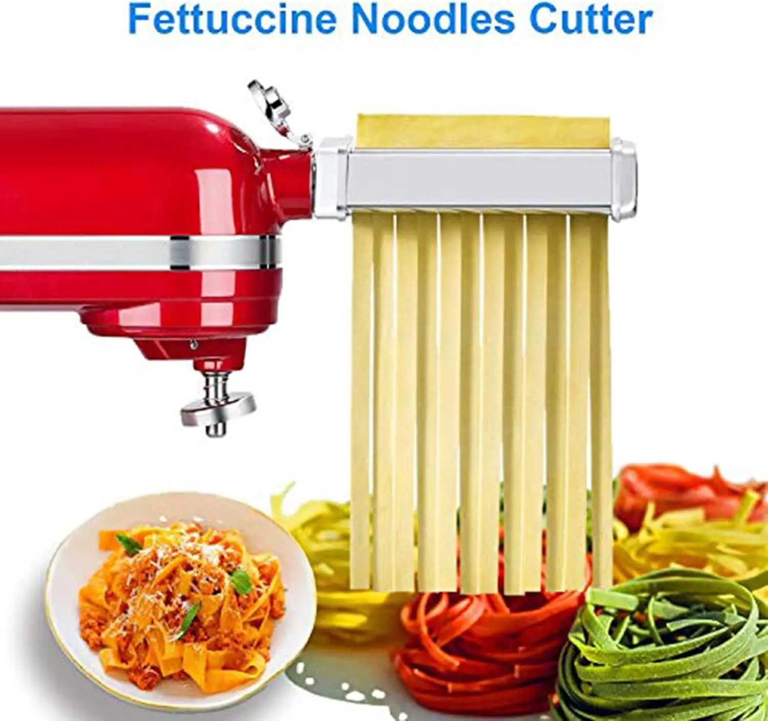 for KitchenAid Pasta Sheet Maker Roller Fettucine Cutter Noodles Spaghetti Adjustable Attachments KA Stand Mixers Kitchen Aid