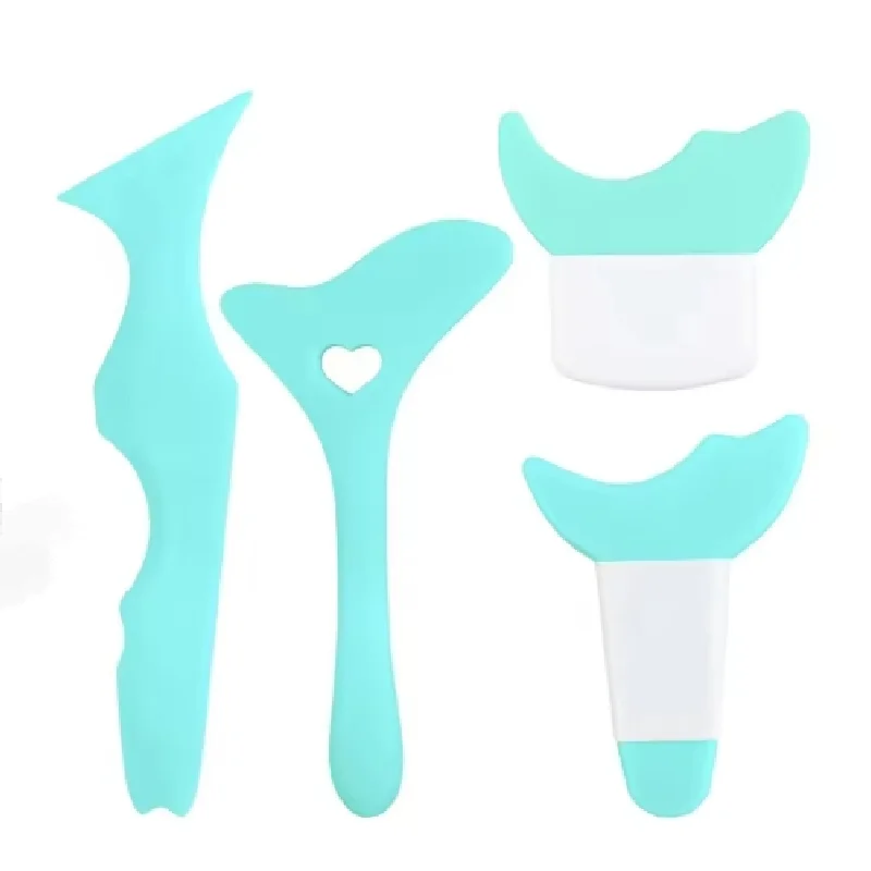 3 uds pestañas y cejas de belleza, tipos de piel delineador de ojos juego de plantillas herramientas para una ayuda perfecta para delineador de ojos para todos los silicones multifuncionales