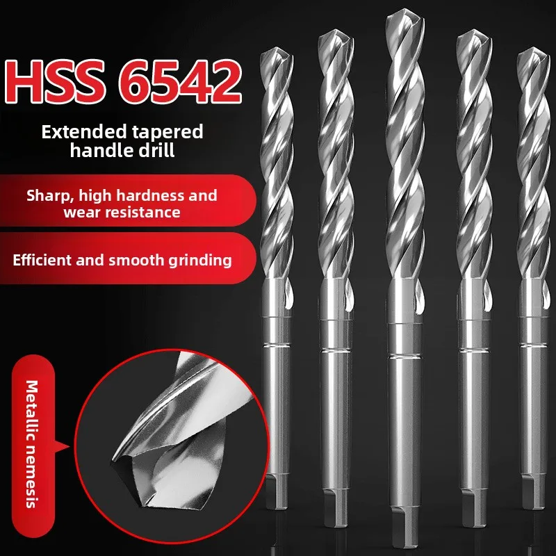

Cone shank extended twist drill bits Mohs shank HSS steel M2 special length 300/400/500/600 drilling reaming drill