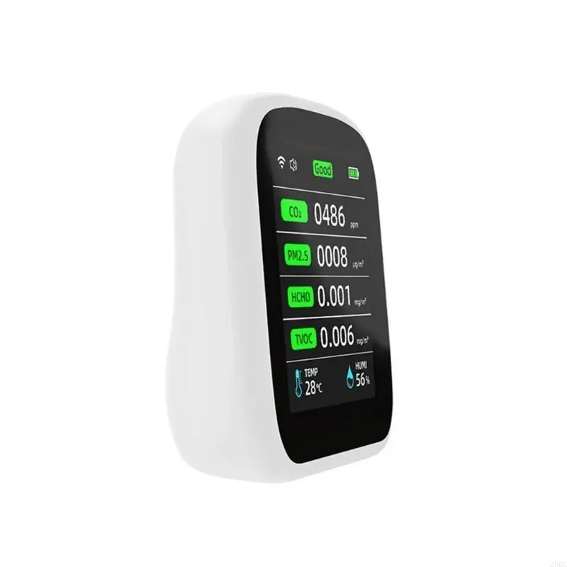 

20RC 8-In 1 Carbon Dioxide Monitor Indoor-CO2 Meter Temperature and Relative Humidity Detector-Air Quality Data-Logger